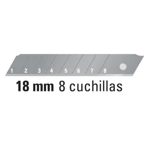 16976 / CUT-6XX Cutter 18 mm trabajo pesado c/alma metálica y grip, Expert