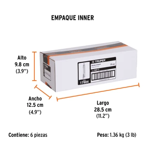 Cutter 25 mm reforzado de plástico con alma metálica, Truper