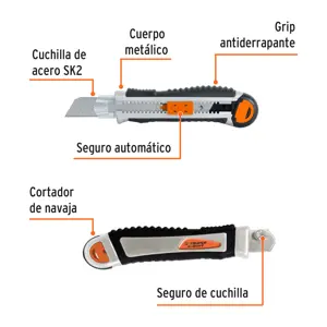17902 / CUT-7XX Cutter 25 mm trabajo pesado c/alma metálica y grip, Expert