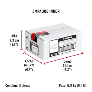 Cortador y guia para DUP-400 2.5 mm, Hermex