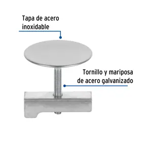 Cubretaladro de acero inoxidable 1-3/4