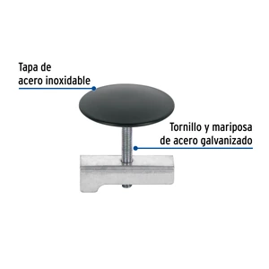 Cubretaladro negro de 1-3/4