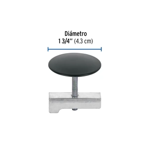 Cubretaladro negro de 1-3/4