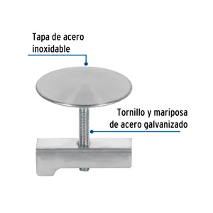 Cubretaladro de acero inoxidable 1-3/4