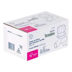 49828 / CV-052 Foset Caja con 2 llaves de PPR y manerales metálicos para empotrar