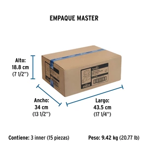Foset Caja con 2 llaves de PPR y manerales metálicos para empotrar