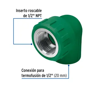 Codo 90° PPR, 1/2