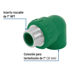 Codo 90° PPR,  1