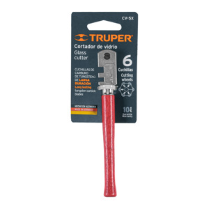 12954 / CV-5X TRUPER Truper - Cortador de vidrio, 5', cabeza con 6