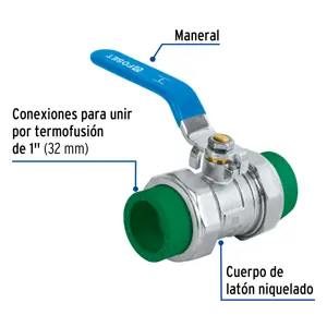 Válvula de esfera desmontable de PPR 1