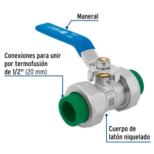 Válvula de esfera desmontable de PPR 1/2