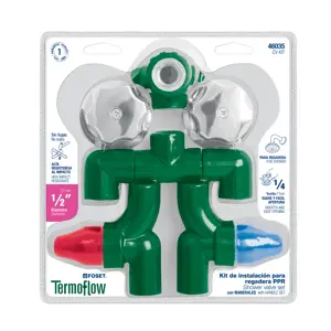KIT PPR para instalación regadera, con manerales, Foset