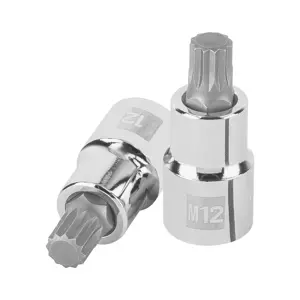 Dado punta corta bristol M12, cuadro 1/2