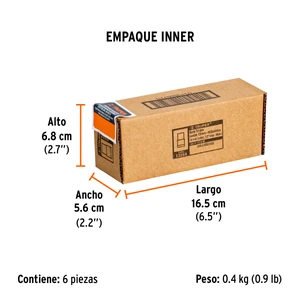 Dado de 14 mm, 6 puntas, cuadro 1/2