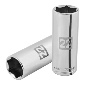 101010 / D-1222-ML Dado largo de 22 mm, 6 puntas, cuadro 1/2