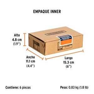 Dado de 24 mm, 6 puntas, cuadro 1/2