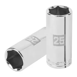 101013 / D-1225-ML Dado largo de 25 mm, 6 puntas, cuadro 1/2