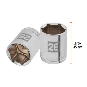 Dado de 26 mm, 6 puntas, cuadro 1/2