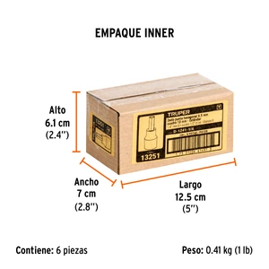 Dado punta hexagonal de 1/4