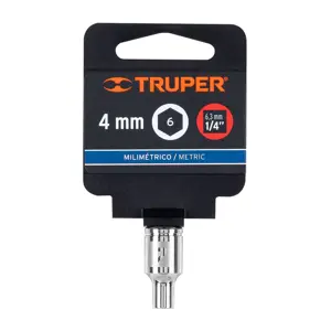 13166 / D-1404-M Dado de 4 mm, 6 puntas, cuadro 1/4