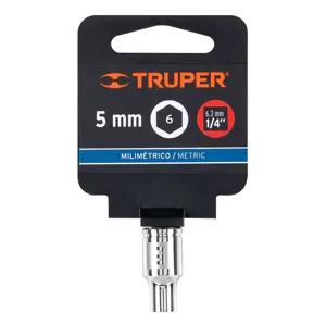 13167 / D-1405-M Dado de 5 mm, 6 puntas, cuadro 1/4