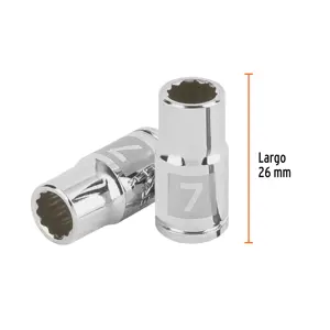 Dado de 7 mm, 12 puntas, cuadro 1/4