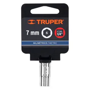 13169 / D-1407-M Dado de 7 mm, 6 puntas, cuadro 1/4