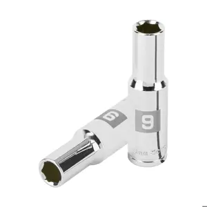 Dado largo de 9 mm, 6 puntas, cuadro 3/8