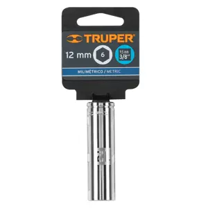 13772 / D-3812-HM-L Dado largo de 12 mm, 6 puntas, cuadro 3/8