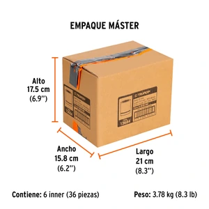 Dado de 20 mm, 6 puntas, cuadro 3/8