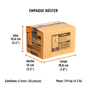 Dado punta torx T-27, cuadro 3/8