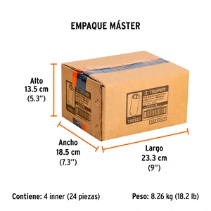 Dado largo impacto de 24 mm, 6 puntas, cuadro 1/2