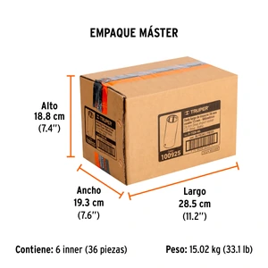 Dado largo impacto de 26 mm, 6 puntas, cuadro 1/2