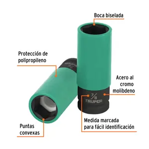 Truper Dado largo impacto prot. plást. 7/8