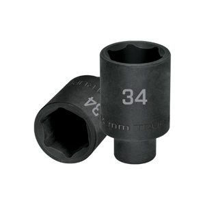 Dado largo impacto de 34 mm, 6 puntas, cuadro 1/2