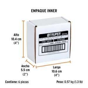 Dado cuadro 1/2