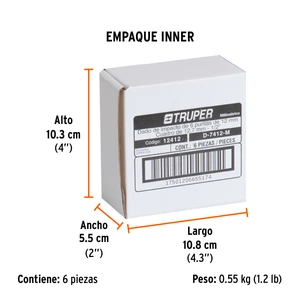 Dado cuadro 1/2