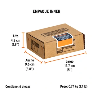 Dado cuadro 1/2