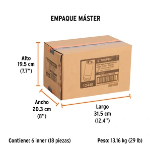 Truper Dado largo de impacto de 1-3/8