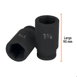 Truper Dado largo de impacto de 1-3/8