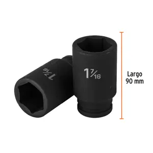 Truper Dado largo de impacto de 1-7/16