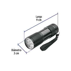 Linterna LED con Luz ultravioleta, VOLTECK