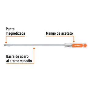Truper Desarmador plano 3/8 x 12