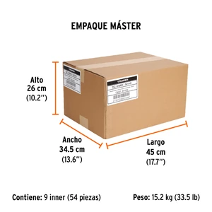 Truper Desarmador plano 3/8 x 8