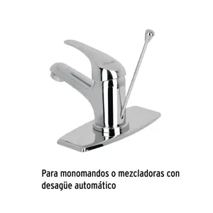 49441 / DE-151 Foset Contra p/lavabo c/rebosadero y sist automático, cromo, 1-1/4