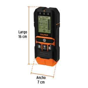 Truper Detector de materiales detrás de muros, profundidad máx 12cm