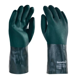 Guante verde con doble inmersión de PVC – 14 pulgadas