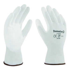 DERMACARE-51-640-8 / 51-640-8 Guante de nylon blanco con poliuretano en palma y puntas de dedos - Talla 8
