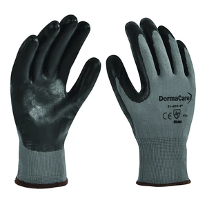 Guante de nylon gris con nitrilo espumado - Talla