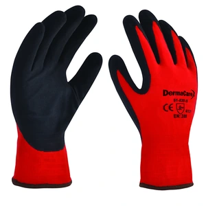 Guante nylon rojo con polí­meros - Talla